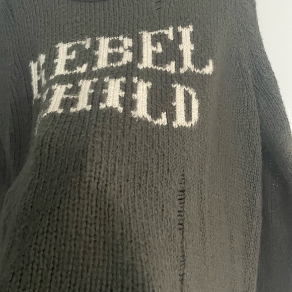 Wooden Ships distressed sweater. Grey size large. - Picture 2 of 3